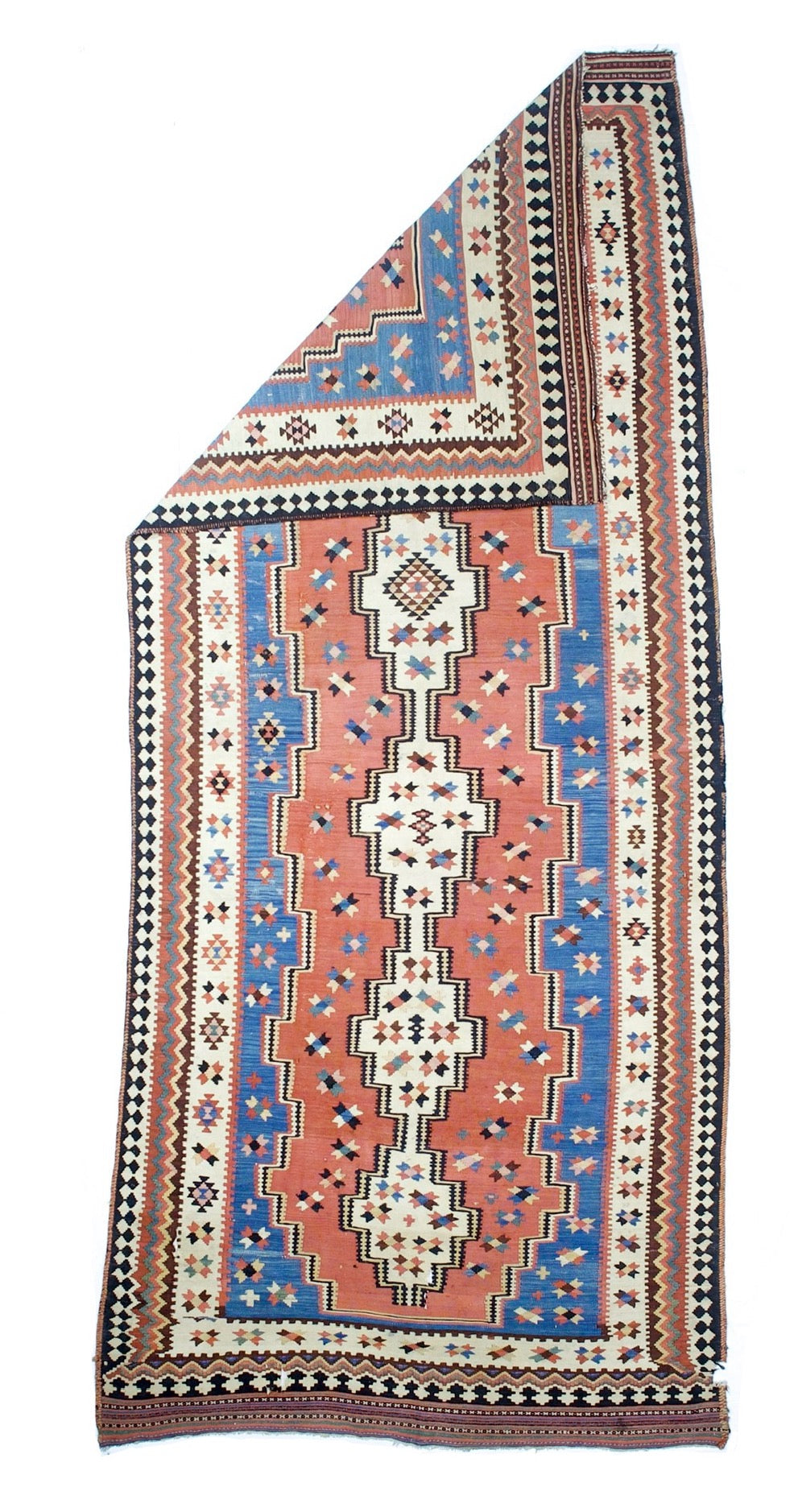 Fine Antique Qashqai Tribal Kilim Rug 5' 6'' x 13' 0"
