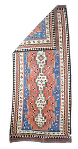 Fine Antique Qashqai Tribal Kilim Rug 5' 6'' x 13' 0"