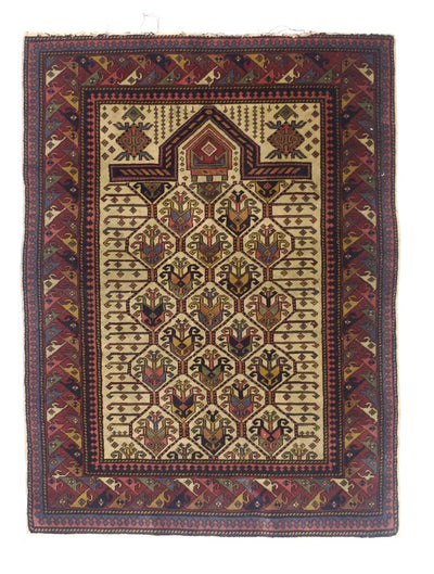 Antique Caucasian Daghastan Rug 3'3