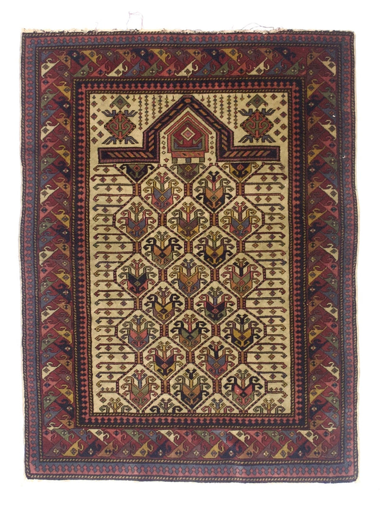 Antique Caucasian Daghastan Rug 3'3