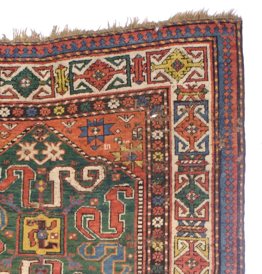 Antique Caucasian Cloudband Kazak Rug 4' 3" x 5' 7''