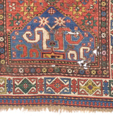 Antique Caucasian Cloudband Kazak Rug 4' 3" x 5' 7''
