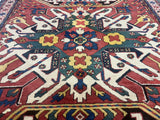 Fine Antique Caucasian Kazak Wool Rug 4'9" x 7' 2"