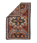 Fine Antique Caucasian Kazak Wool Rug 4'9" x 7' 2"