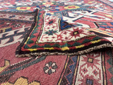 Fine Antique Caucasian Kazak Wool Rug 4'9" x 7' 2"