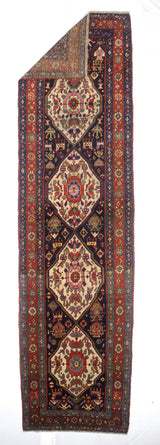 Antique  Bakhshayesh Long Rug 3'2" x 12' 0"