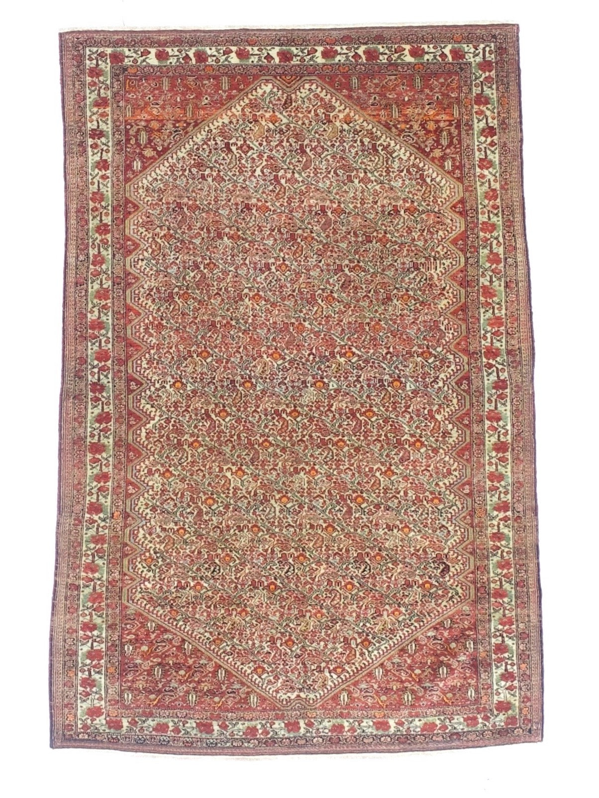Antique  Mishan Malayer Rug 4'3" x 6' 6"