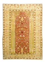 Antique Silk Rug 4'4" x 6' 6"