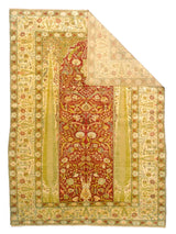 Antique Silk Rug 4'4" x 6' 6"