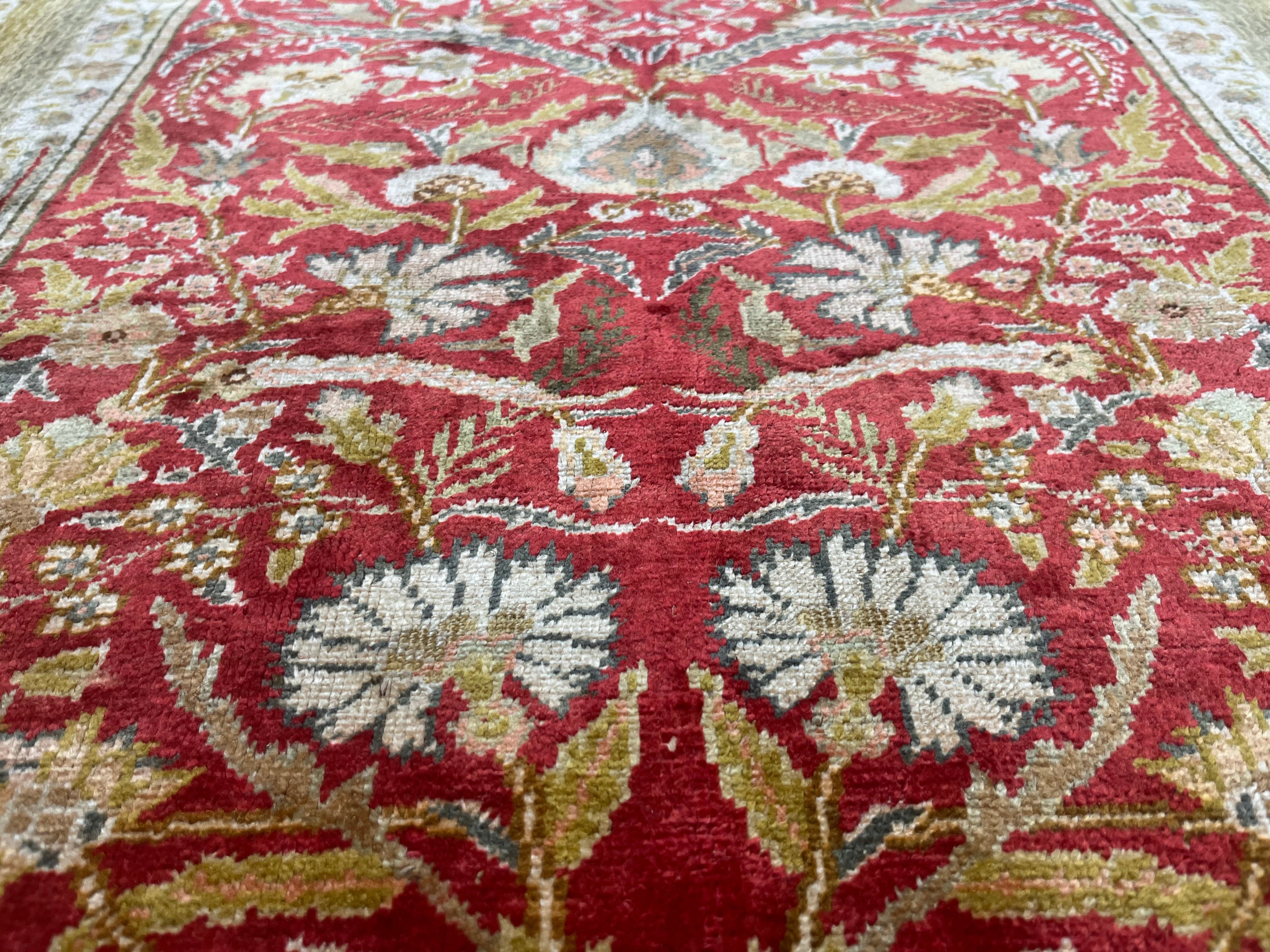 Antique Silk Rug 4'4" x 6' 6"
