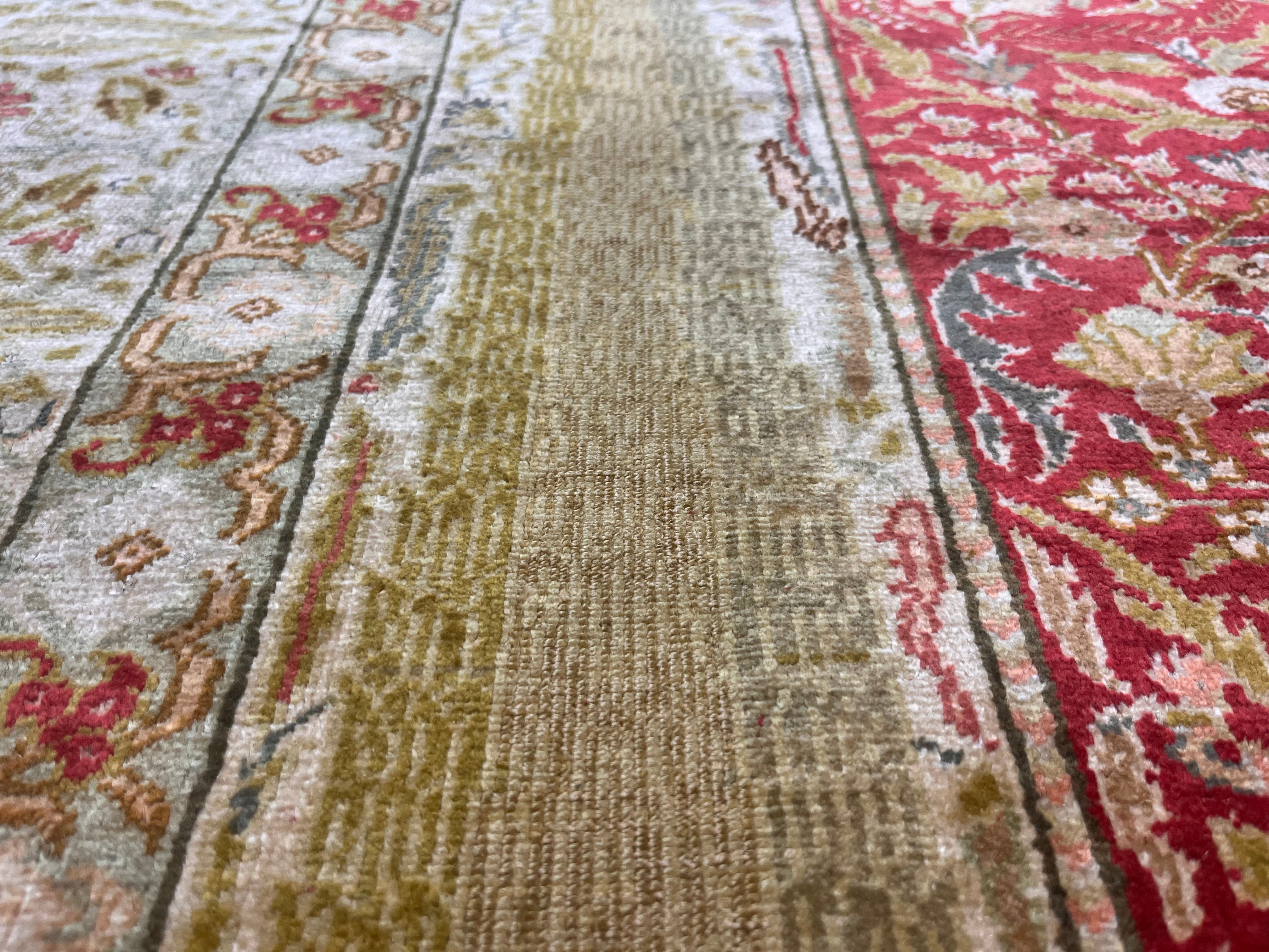 Antique Silk Rug 4'4" x 6' 6"