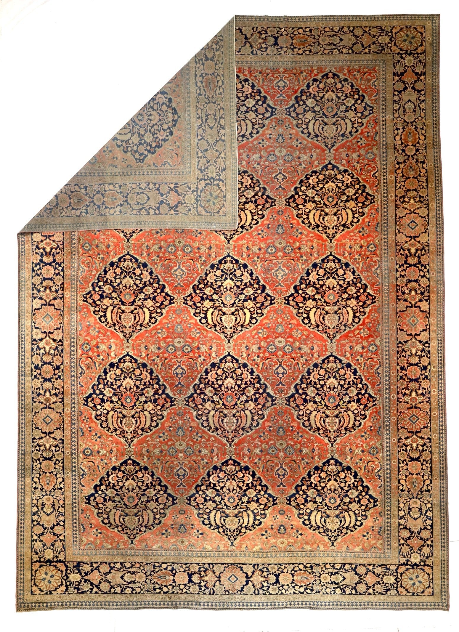 Antique  Mohtasham Kashan Rug 10' 4'' x 14' 6''