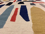 Fine Vintage Swedish Kilim Wool Rug 6'1" x 8' 10"