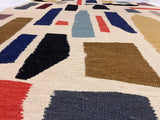 Fine Vintage Swedish Kilim Wool Rug 6'1" x 8' 10"
