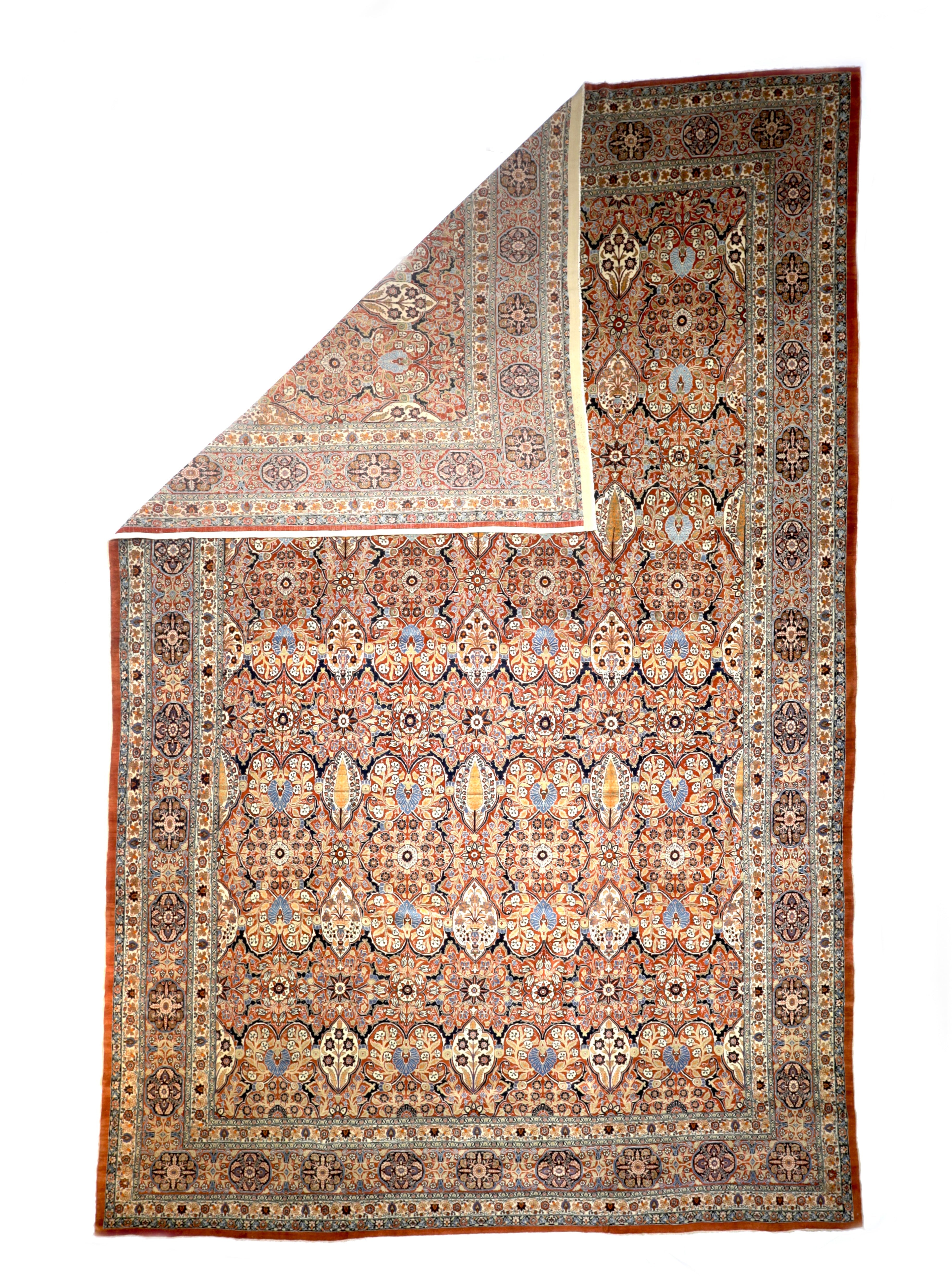 Antique Persian Haji Jalili Tabriz Rug 12' 5'' x 19' 4''