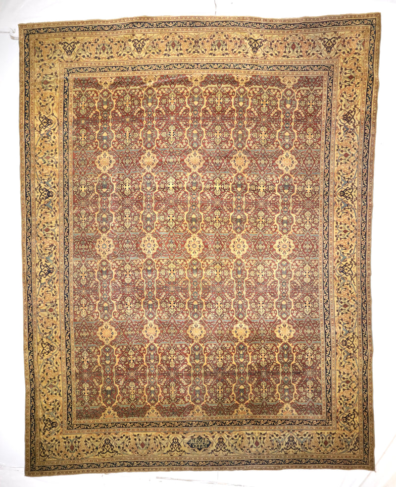 Fine Antique  Haji Jalili Tabriz Rug 10'6
