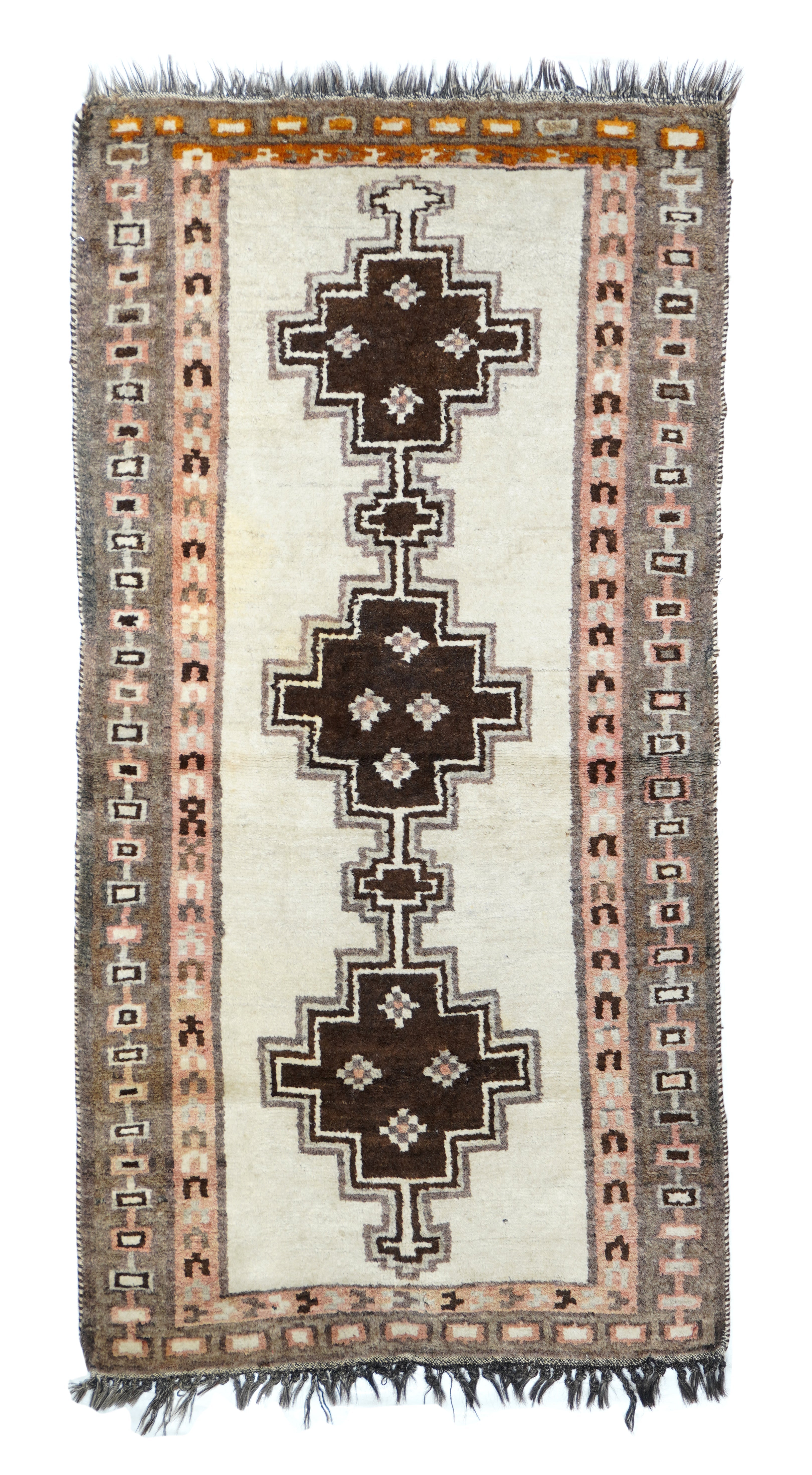 Vintage Tribal Gabbeh Rug 3'3'' x 6'3''