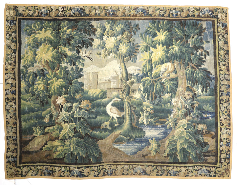 Fine Antique Tapestry, 18th Century French Verdure 8' 6'' x 11' 2''