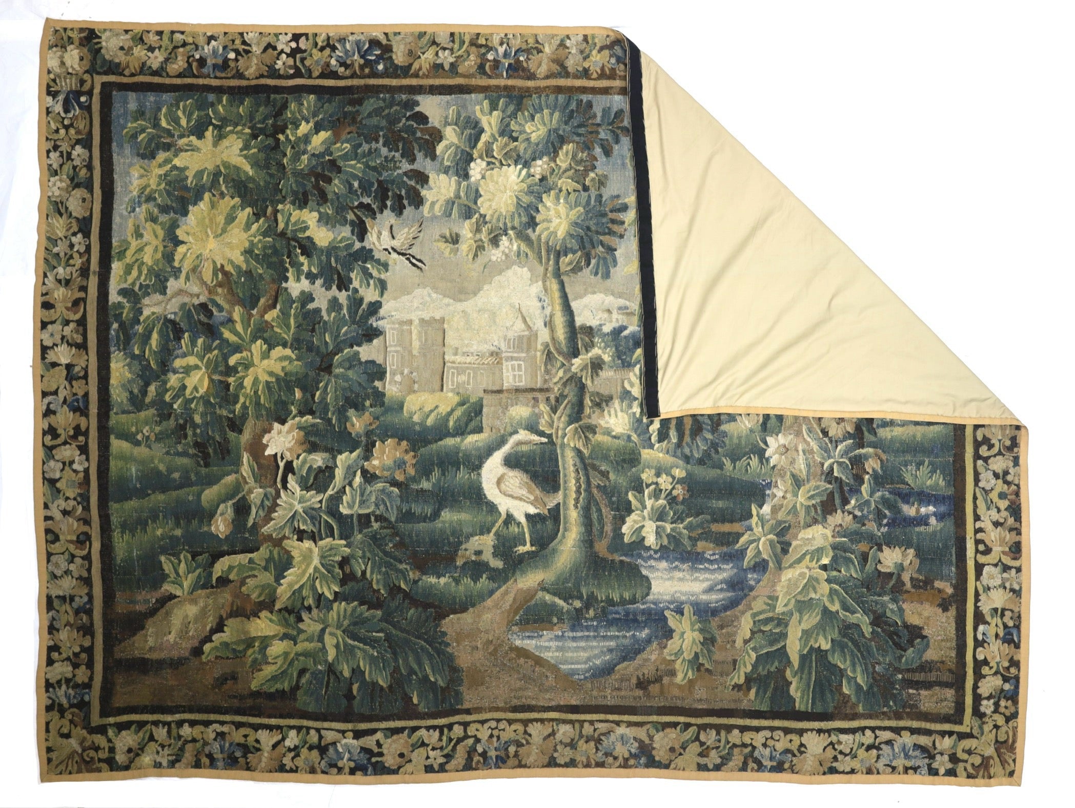 Fine Antique Tapestry, 18th Century French Verdure 8' 6'' x 11' 2''