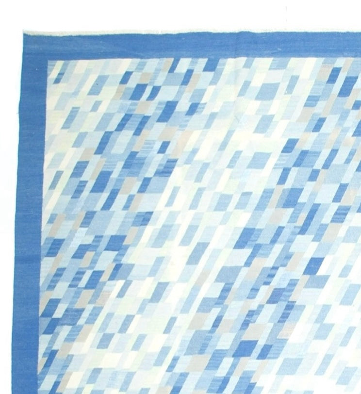 Fine Vintage Scandinavian / mid century Squarish size hand knotted Kilim Rug 10'11" x 10' 11''