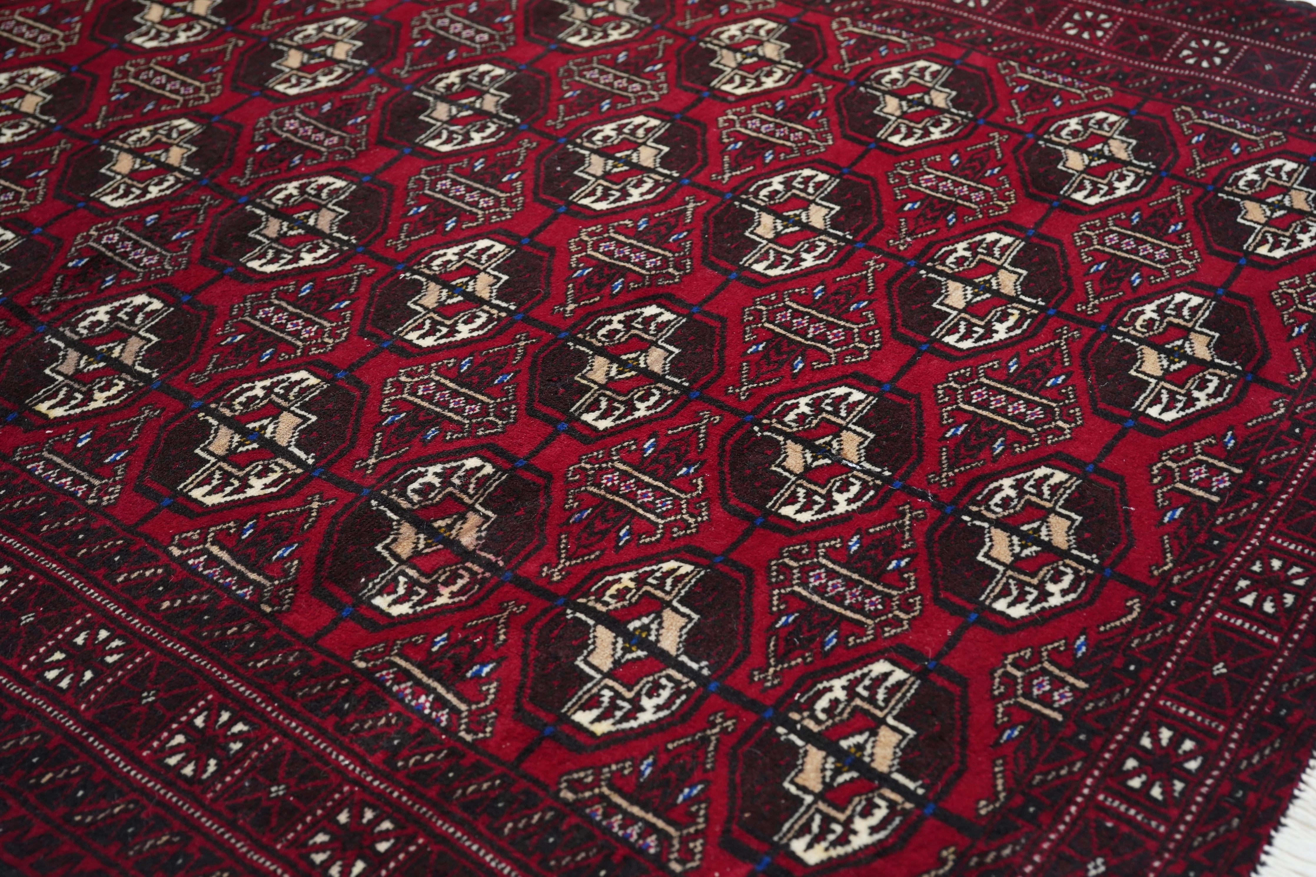 Vintage Bokara Rug 4'0" x 5'10''