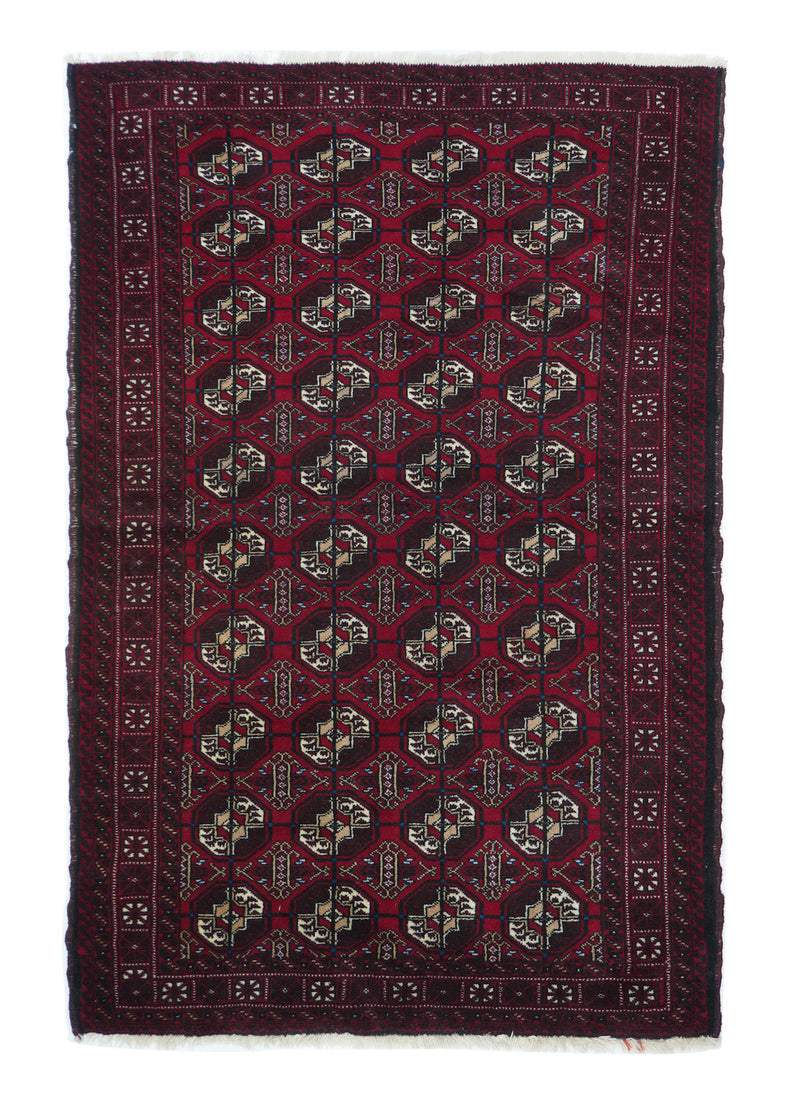 Vintage Bokara Rug 4'0