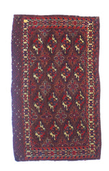 Antique Chuval Turkman Rug 2'3" x 3' 8''