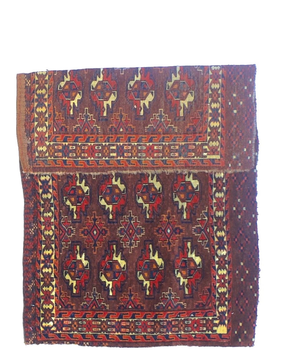 Antique Chuval Turkman Rug 2'3" x 3' 8''