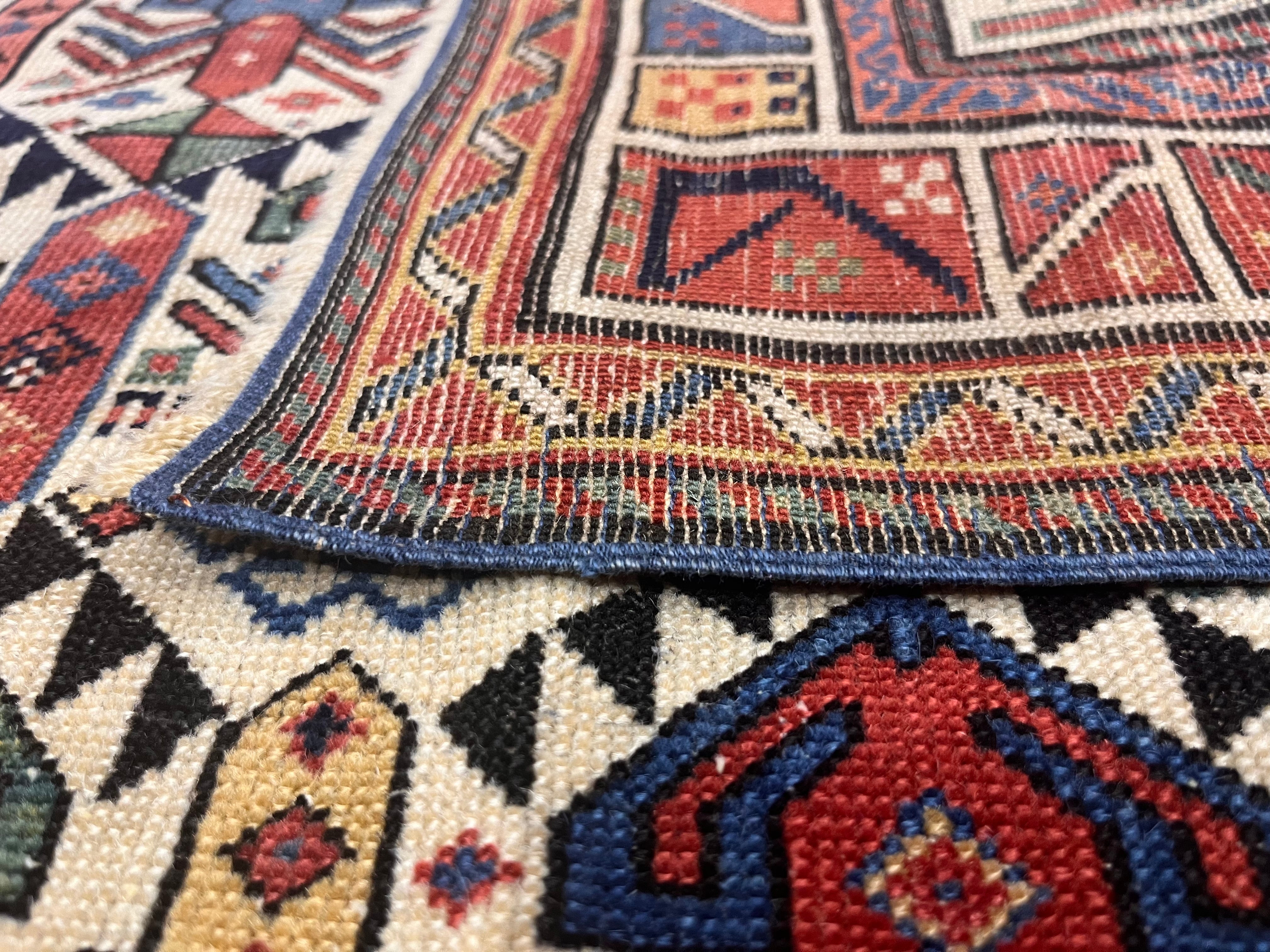 Fine Antique Caucasian Akstafa Rug 2'8" x 5' 8''