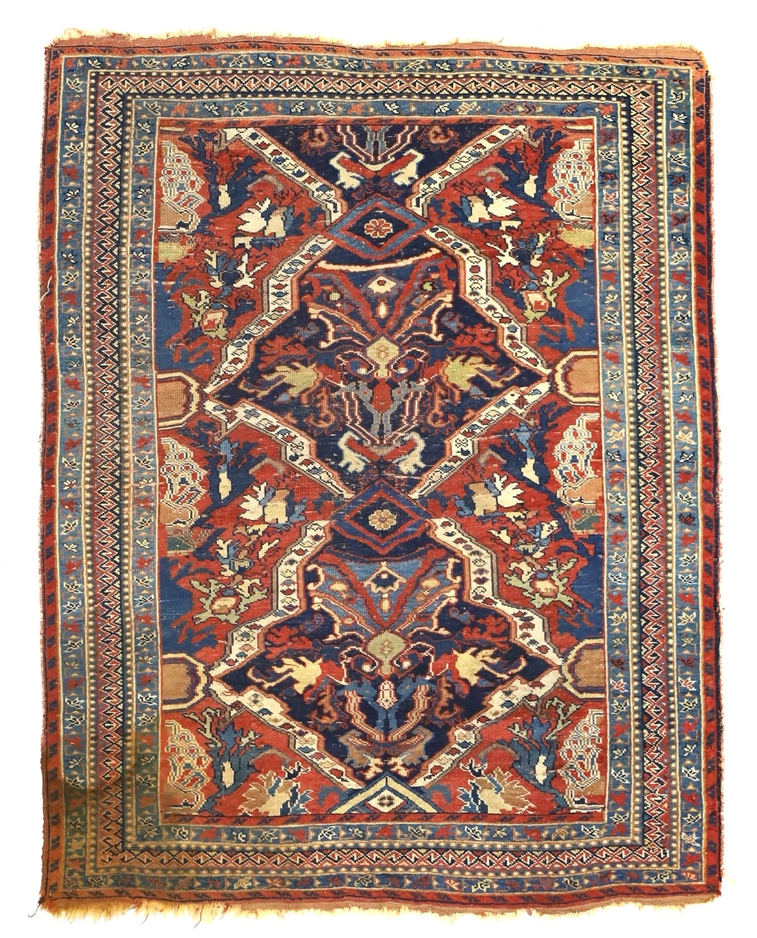 Antique  Afshar Rug 4' 0" x 5' 1"
