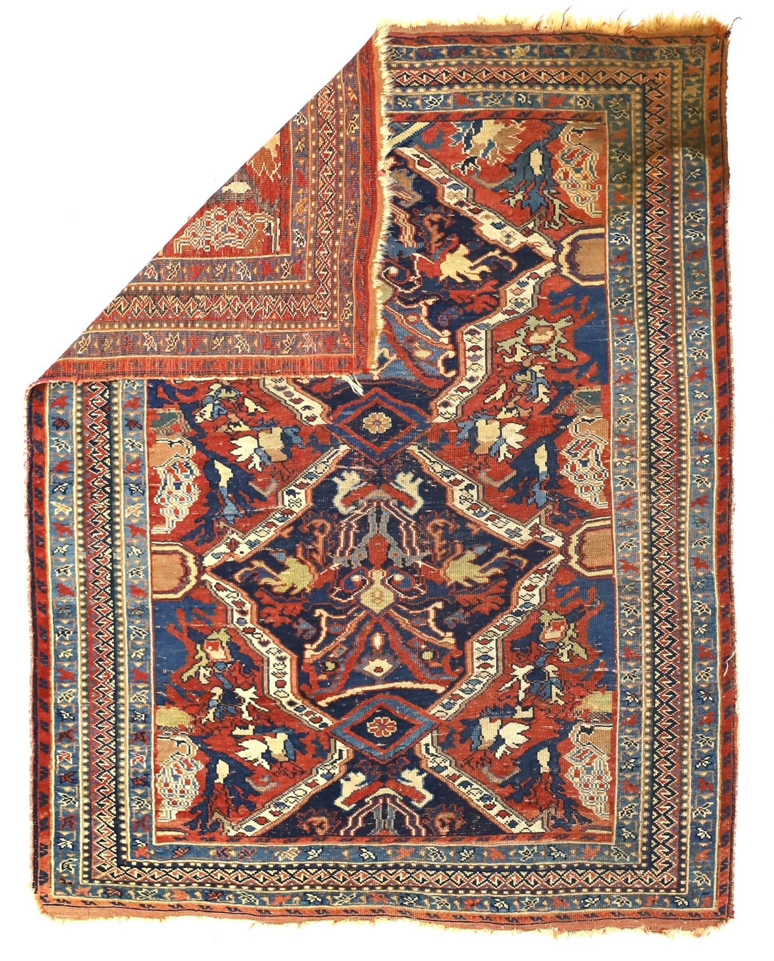 Antique  Afshar Rug 4' 0" x 5' 1"
