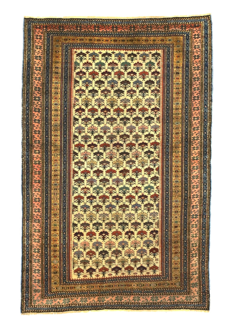 Antique Caucasian Kuba Rug 3'6