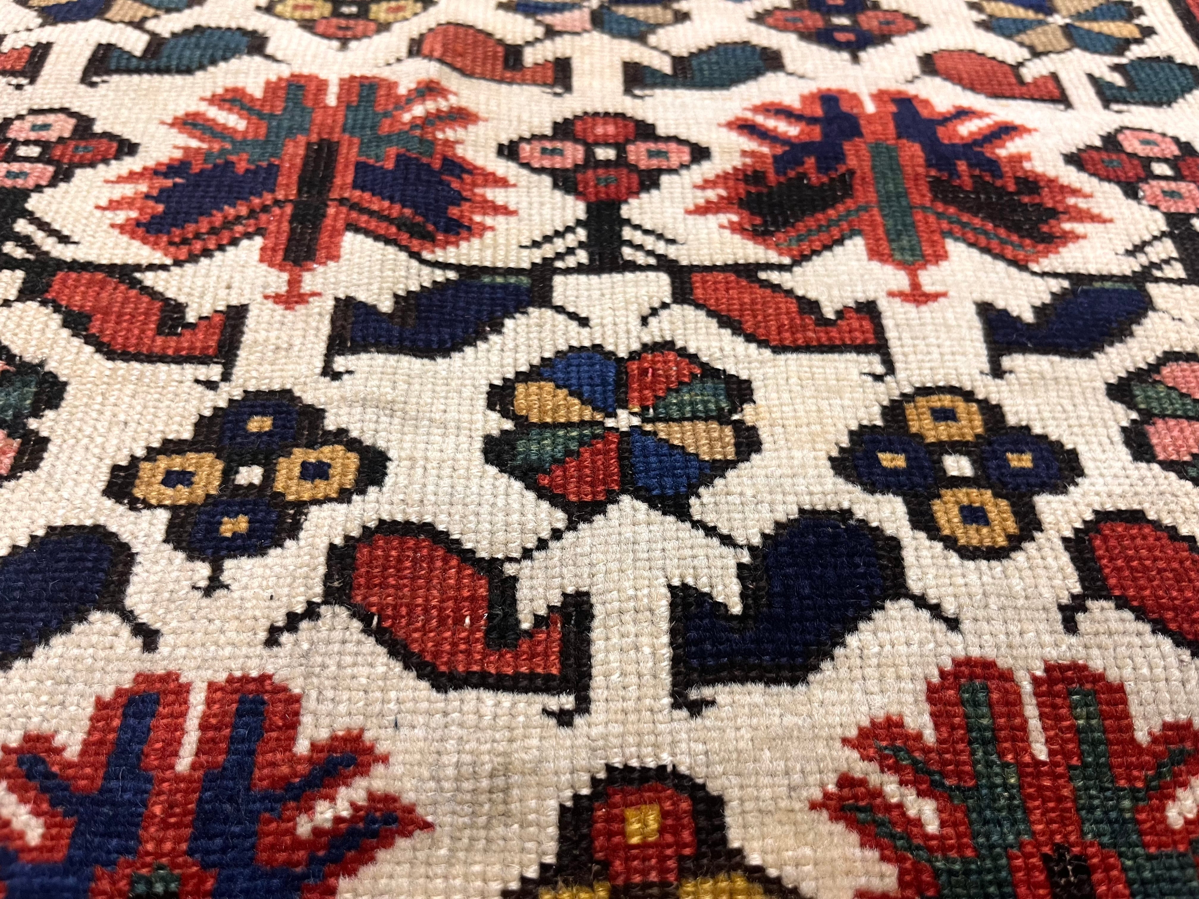 Antique Caucasian Kuba Rug 2'11" x 5' 3''