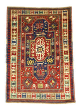 Antique Caucasian Kazak Rug 5'1" x 7' 4''