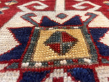 Antique Caucasian Kazak Rug 5'1" x 7' 4''