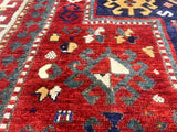 Antique Caucasian Kazak Rug 5'1" x 7' 4''