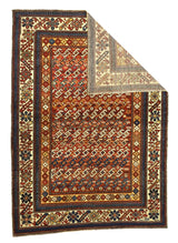 Antique Caucasian Kuba Rug 3'11" x 5' 8''