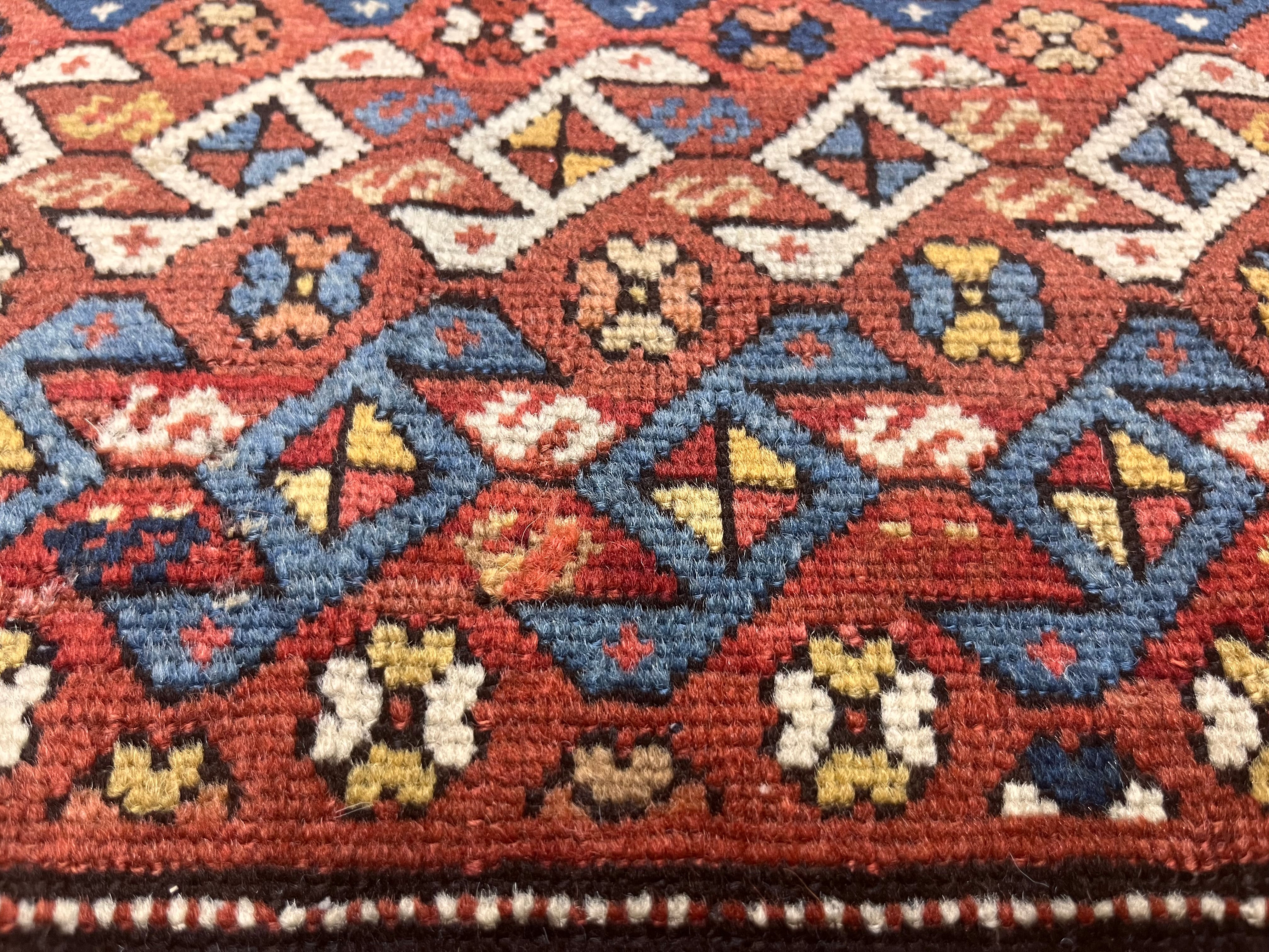 Antique Caucasian Kuba Rug 3'11" x 5' 8''