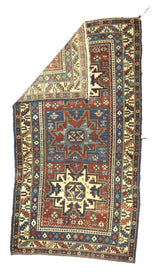 Antique Caucasian Lezgi Rug 3' 1" x 5' 7"