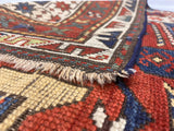 Antique Caucasian Kazak Rug 3'6" x 5' 8"