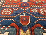 Antique Caucasian Kazak Rug 3'6" x 5' 8"