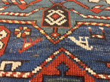 Antique Caucasian Kazak Rug 3'6" x 5' 8"