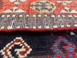 Antique Caucasian Akstafa Long Rug 4'2" x 9' 3''
