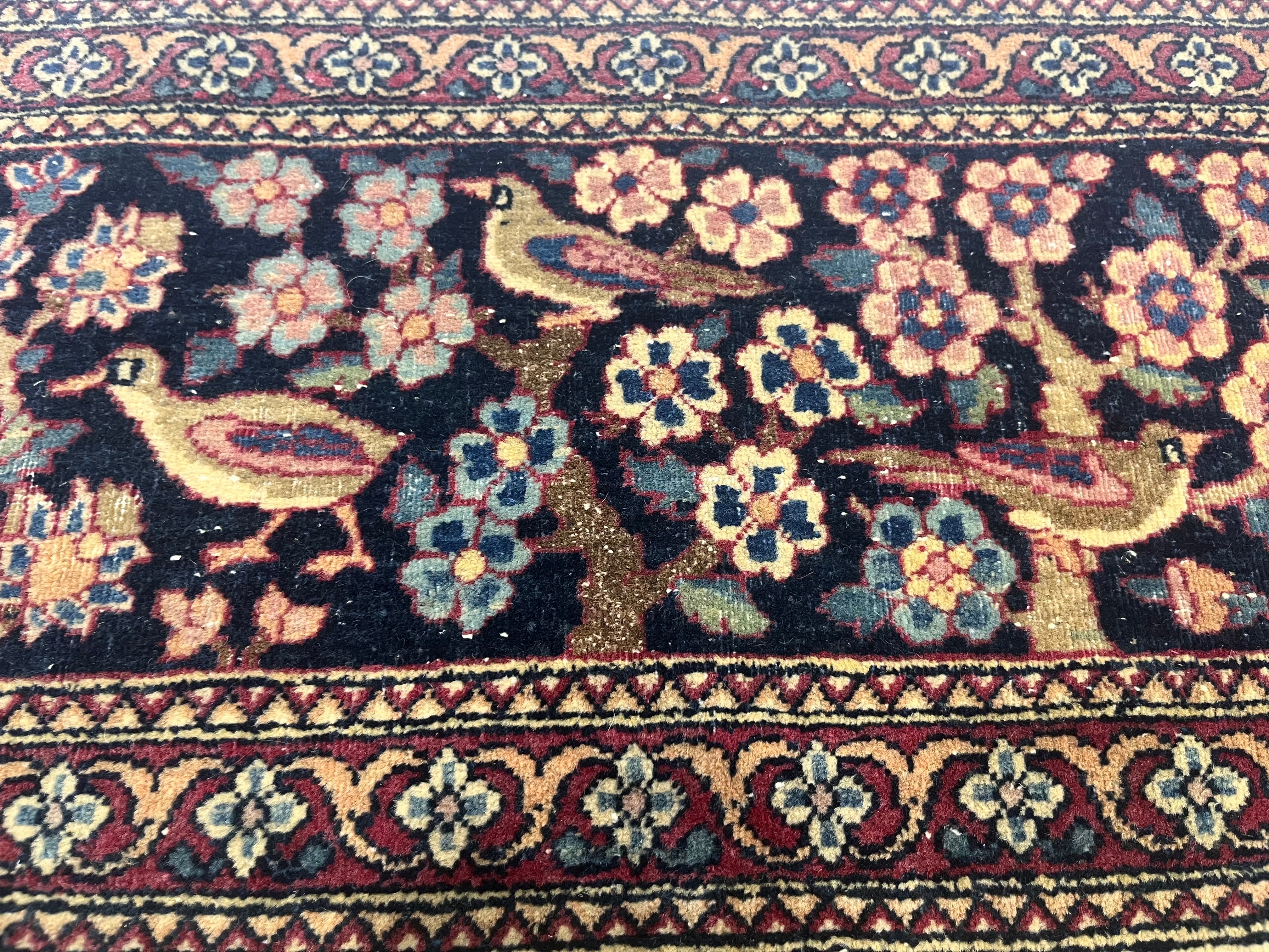 Antique Persian Tehran Rug 4'7" x 6' 6"