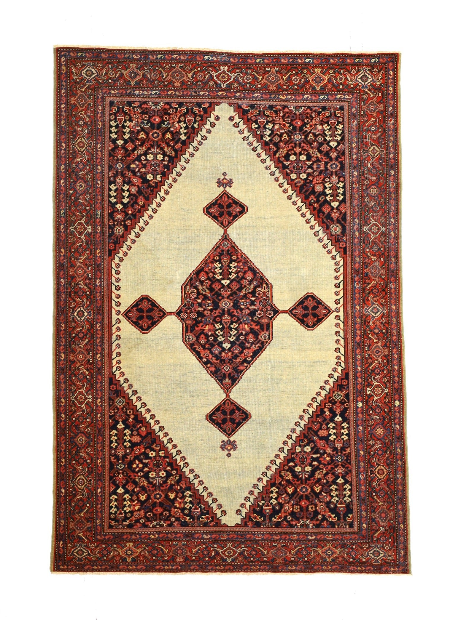 Antique  Farahan Rug 4'6" x 6' 8"