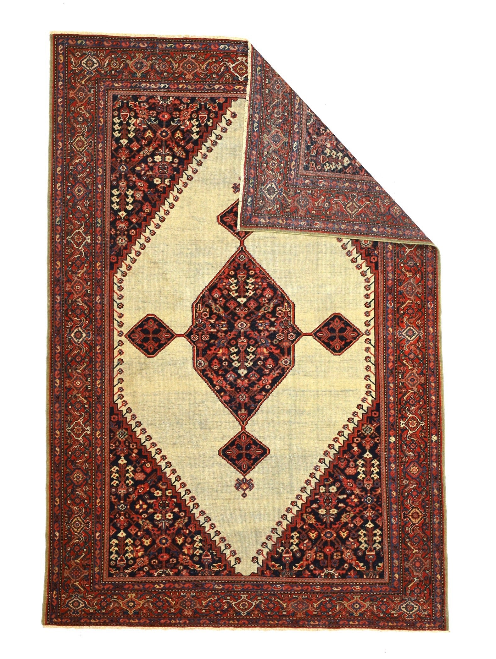 Antique  Farahan Rug 4'6" x 6' 8"