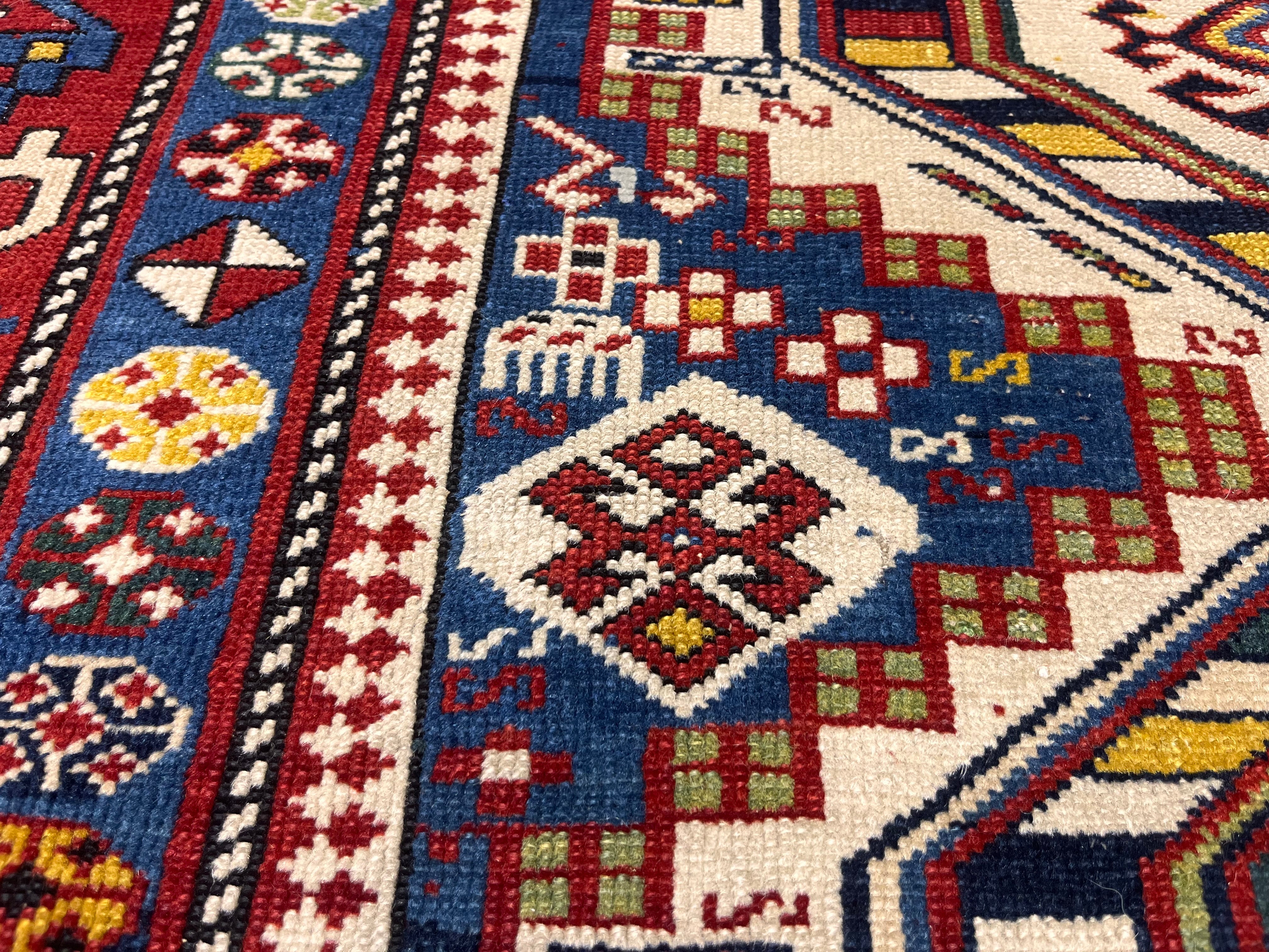 Antique Caucasian Shirvan Rug 3'9" x 8' 11''