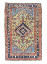Antique  Heriz Rug 2'6" x 3' 9''
