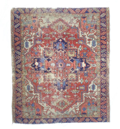 Antique  Heriz Rug 5' 0