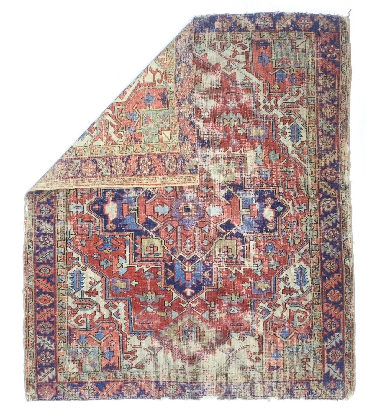 Antique  Heriz Rug 5' 0" x 5' 10"